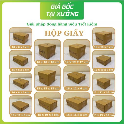 Kích thước thùng carton có sẵn tại Đắk Lắk