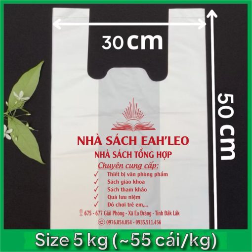in túi xốp siêu thị Nhà sách eahleo