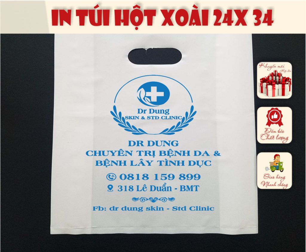 in túi hột xoài kt 24X34 BS Dung Lê Duẩn BMT